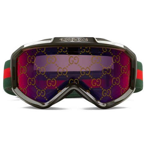 maschera sci gucci|Gucci Eyewear Guccissima Ski Goggles .